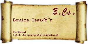 Bovics Csatár névjegykártya